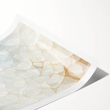 Extra large wall art featuring line art flowers in black on white, rolled print, ideal for large living room decor.