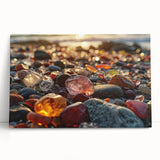 Close-up image of natural elements in black and white on stretched canvas, ideal for kitchen wall art or bedroom.