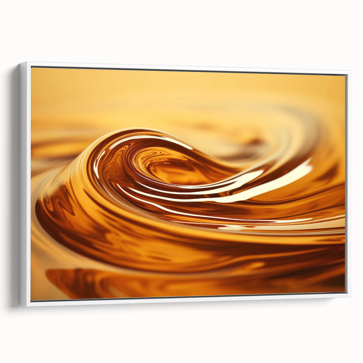 Framed canvas featuring a close-up of natural elements in vintage poster art style, with vibrant colors.