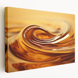 Close-up image of natural elements and textures on stretched canvas, featuring earthy brown and green tones.