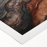 Art deco poster of geometric patterns in muted gold and black on rolled canvas, suitable for dining room decor.