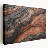 Close-up image of natural elements in warm earth tones on a large stretched canvas, suitable for kitchen wall art.
