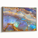 Close-up of a landscape painting on a framed canvas, featuring dark tones and vintage style, ideal for bedroom wall decor.