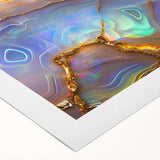 Art deco poster featuring lush green foliage on extra large rolled canvas, ideal for dining room or bathroom wall art.