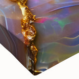 Black and white landscape art painting on stretched canvas, featuring a close-up of natural elements.