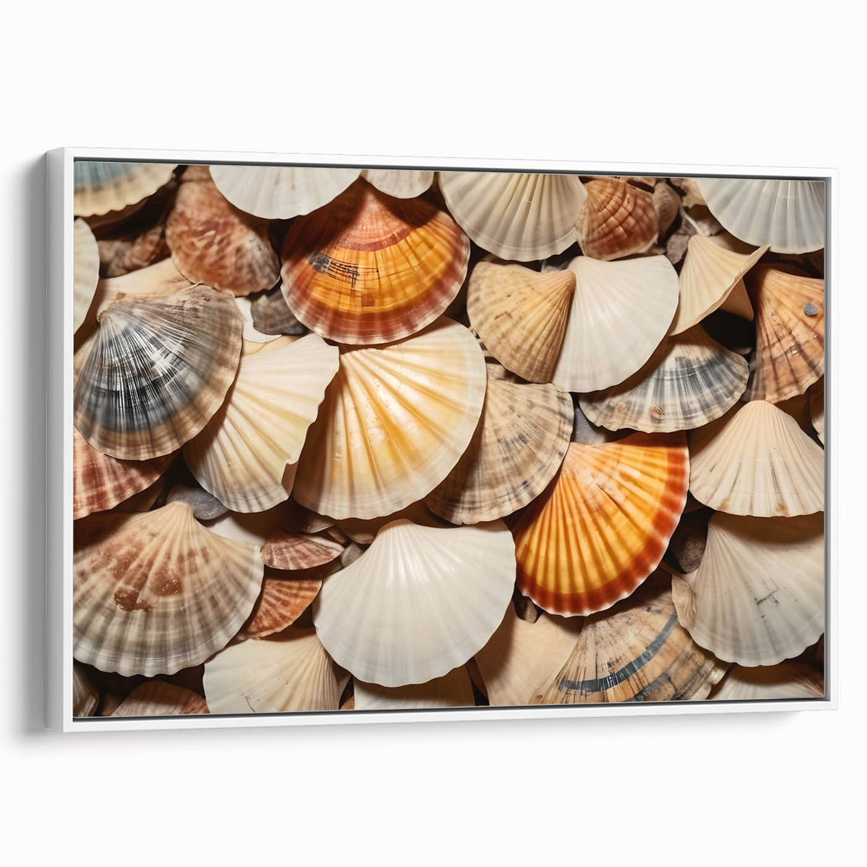 Vintage poster art featuring a close-up of natural elements in vibrant colors on a large framed canvas.