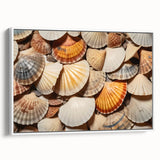 Vintage poster art featuring a close-up of natural elements in vibrant colors on a large framed canvas.