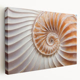 Close-up image of natural elements in muted earth tones on a large stretched canvas, ideal for kitchen wall art.