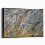 Black and white framed canvas featuring a close-up landscape view, ideal for bedroom wall decor.