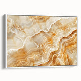 Vintage poster art of colorful natural elements on extra large, framed canvas, ideal for living room decor.