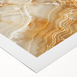 Art deco poster featuring geometric patterns and metallic gold and black tones on rolled canvas.