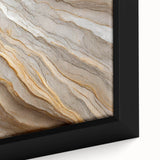 Close-up of black wall art featuring colorful, textured natural elements on a framed canvas, ideal for living room decor.