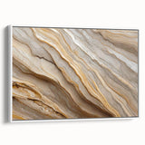 Vintage poster art of natural elements in vibrant colors on a large framed canvas, ideal for living room decor.