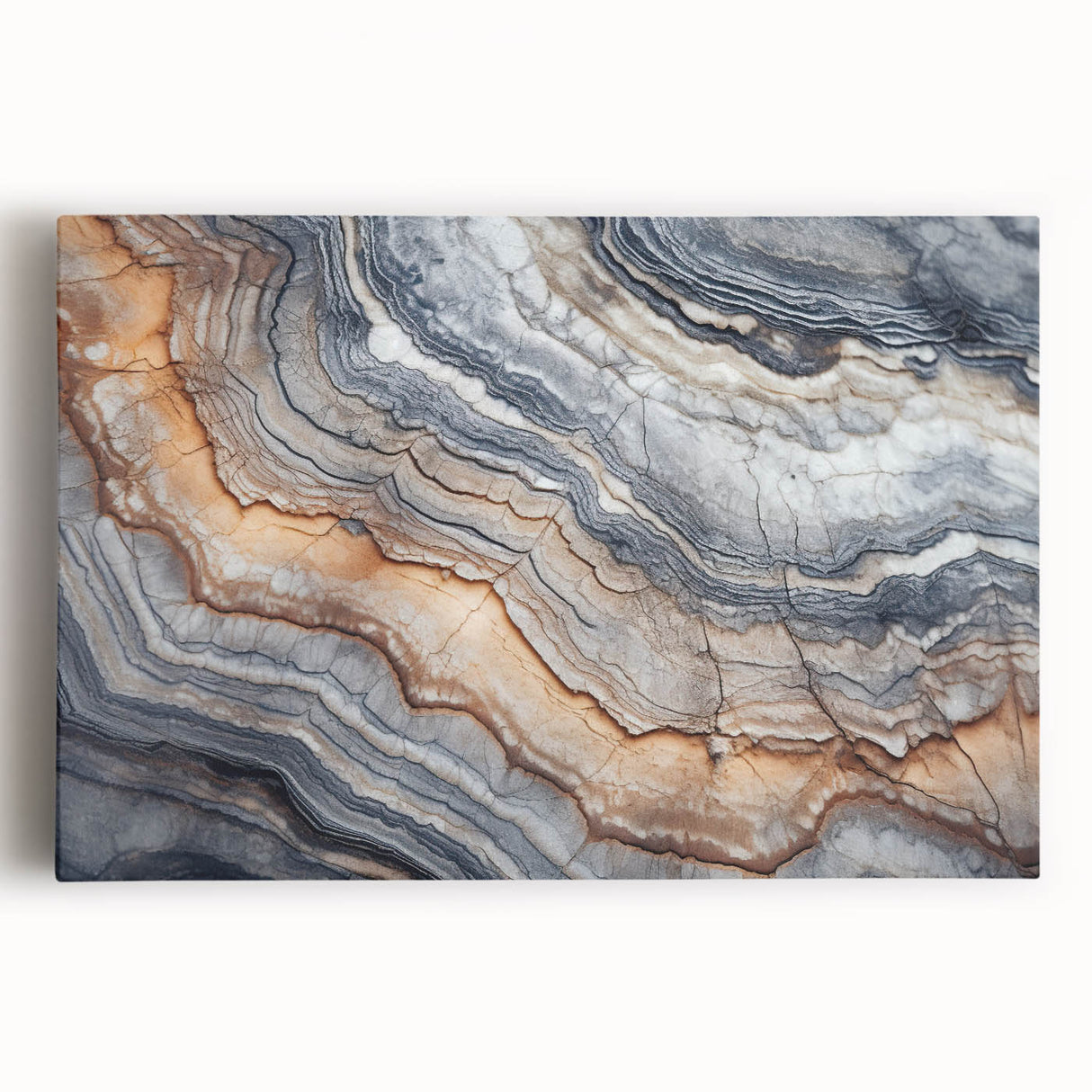 Black and white close-up photo of natural elements on stretched canvas, suitable for kitchen wall art.