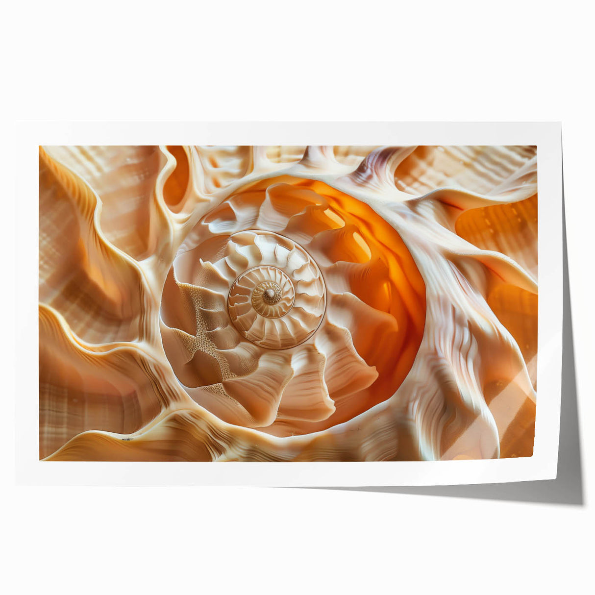 Close-up floral art on rolled canvas featuring soft pink and white blossoms, ideal for dining room or bathroom decor.