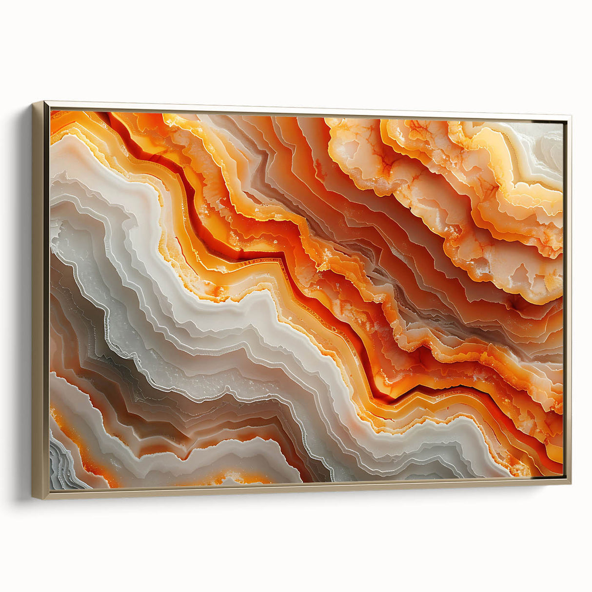 Framed canvas featuring a close-up landscape painting in muted earth tones, ideal for bedroom wall art.