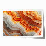 Close-up floral art on rolled print with vivid pink and green tones.