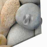 Large abstract wall art on acrylic glass, featuring organic textures in earth tones, ideal for dining room ambiance.