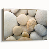 Framed canvas featuring a close-up landscape painting with muted earth tones, ideal for bedroom wall art.
