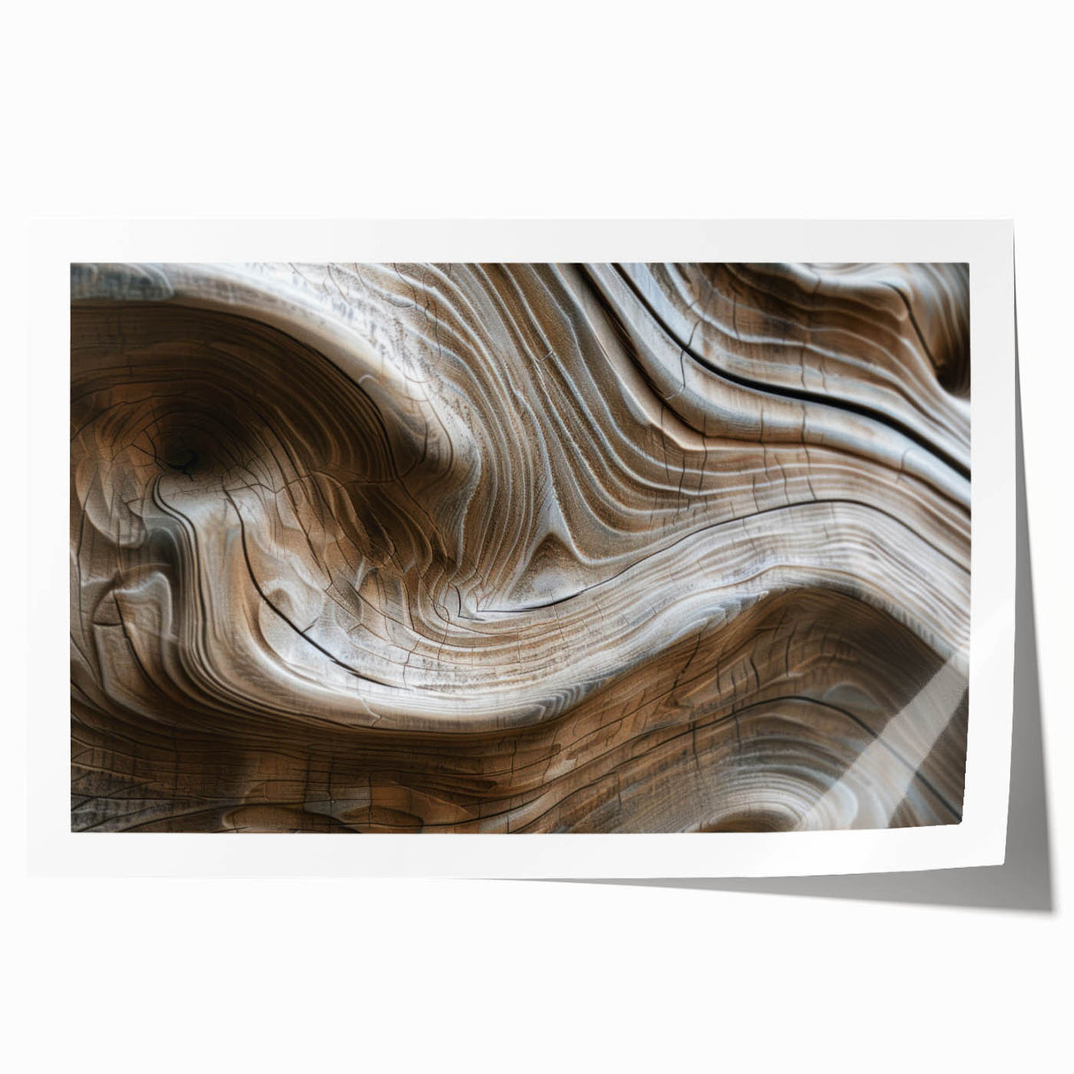 Close-up floral art on rolled print featuring soft pink and green tones, ideal for art wall dining room.