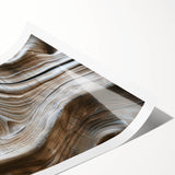 Extra large wall art featuring line art flowers in black on white, rolled print format.