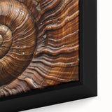 Framed canvas featuring a close-up of natural elements in black with colorful, textured details, ideal for living room decor.