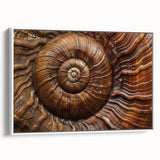 Vintage poster art of colorful natural elements on a large framed canvas, ideal for living room decor.