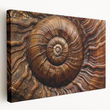Close-up image of natural elements in earth tones on a stretched canvas, suitable for kitchen wall art.