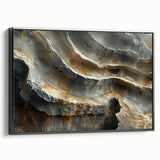 Black and white landscape art painting on framed canvas, featuring a detailed vintage poster art design.