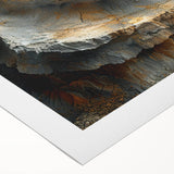 Art deco poster featuring geometric patterns and metallic colors on rolled canvas, suitable for dining room decor.