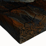 Large art on stretched canvas depicting a black and white landscape with textural details, ideal for bedroom wall decor.