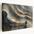 Close-up image of natural elements in muted earth tones on a stretched canvas, ideal for kitchen wall art.