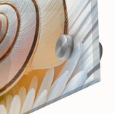 Large abstract wall art featuring earth-tone swirls on acrylic glass, ideal for dining room ambiance.