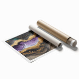 Extra large rolled print featuring close-up floral art in soft pastel shades, ideal for classy bathroom wall art.