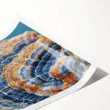 Extra large rolled print featuring line art flowers in monochrome, ideal for large living room wall art.