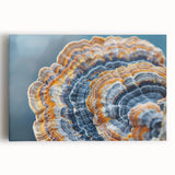 Black and white close-up photo of natural textures on stretched canvas, ideal for kitchen wall art.