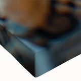 Large art of a black and white landscape painting on stretched canvas, featuring detailed tree bark, ideal for bedroom decor.