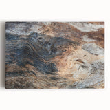 Black and white close-up photograph of natural elements on stretched canvas, ideal for kitchen wall art.