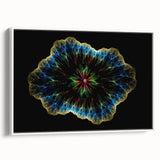 Vintage poster art featuring a close-up of natural elements in a white framed canvas, ideal for living room decor.