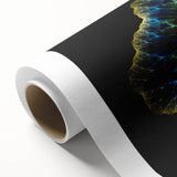 Art deco style poster of natural elements in soft pastel colors on rolled canvas, ideal for nursery wall art.