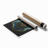 Extra large rolled print of a close-up floral art in muted earth tones, ideal for classy bathroom wall art.