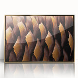 Large acrylic print featuring close-up nature elements in muted greens and golds, ideal for modern nursery wall decor.
