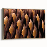 Framed canvas featuring a close-up landscape painting in muted earth tones, suitable as wall art for a bedroom.