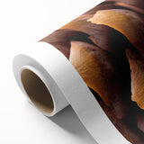 Art deco poster featuring a close-up of natural elements in muted green and brown tones, ideal for nursery wall art.