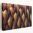 Close-up image of natural elements in muted green and brown tones on large stretched canvas, suitable for kitchen wall art.