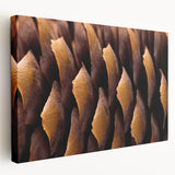 Close-up image of natural elements in muted green and brown tones on large stretched canvas, suitable for kitchen wall art.