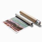 Extra large rolled print featuring close-up of white flowers with soft gray background, ideal for classy bathroom wall art.