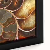 Extra large black wall art featuring a textured close-up of natural elements in vibrant colors on framed canvas.