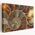 Close-up image of natural elements in muted earth tones on a large stretched canvas, suitable for kitchen wall art.