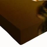 Large art of a black and white landscape painting on stretched canvas, ideal for bedroom wall decor.